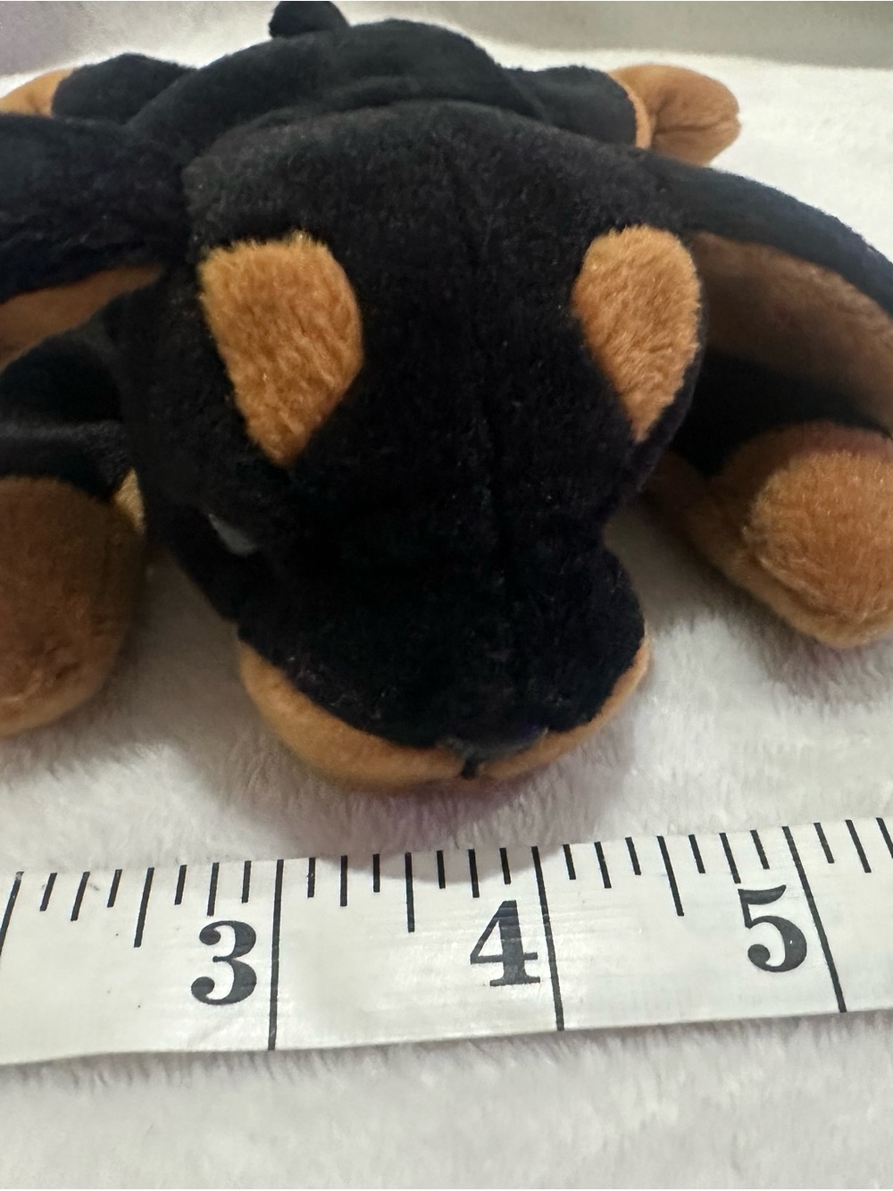 Ty Doby Small Black and Brown Plush Puppy